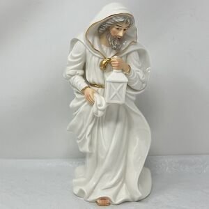 O'Well Porcelain Nativity Joseph White with Gold Accents Replacement Large 10.5”